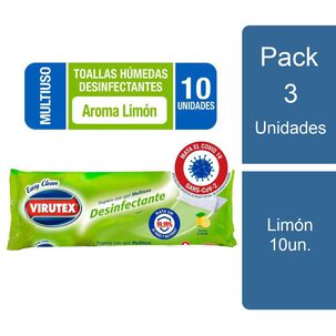 Pack 3x10 Trapero Húmedo Desechable Limón Virutex